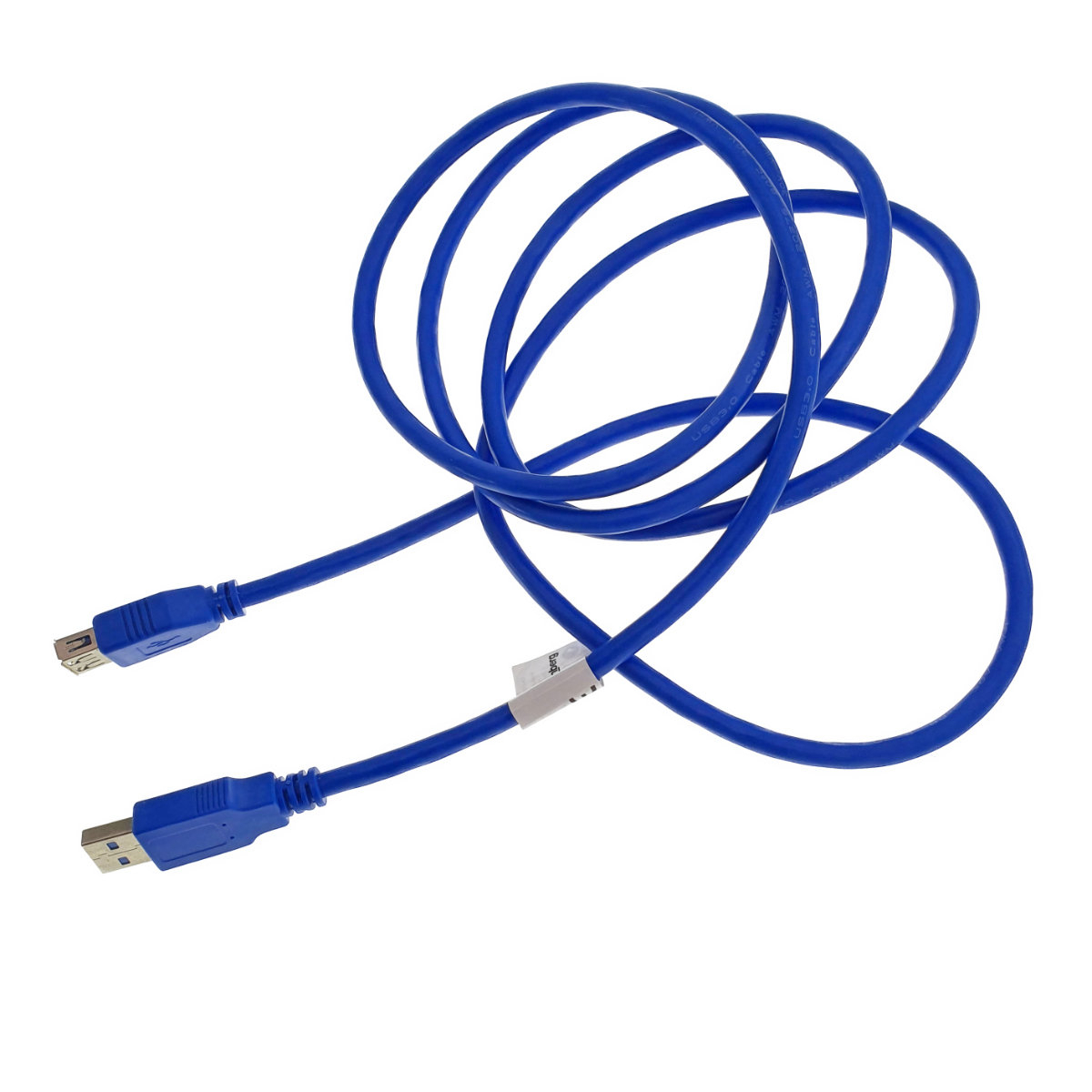 Cablu prelungitor USB 3.0 lungime 1.8m, Lanberg 41381, conector USB 3.0 mama (AF) la USB 3.0 tata (AM), albastru [7]