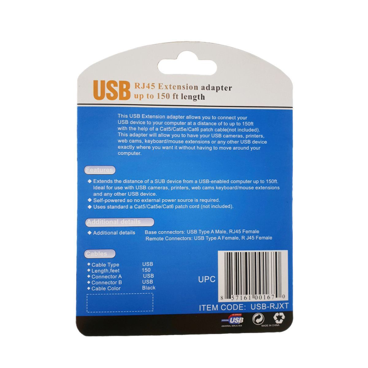 Cablu prelungitor USB 45m -RJXT tata - mama,extensie cablu USB cu RJ45 Cat5 si Cat6 [9]