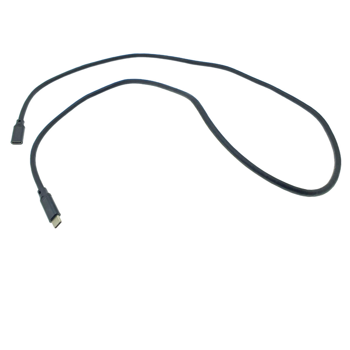 Cablu premium prelungitor USB 3.1 Gen 2 tip C tata la USB tip C mama, 100 cm, Revolution 106, PD, 20V 5A 100W, 10 Gbps, carcasa aluminiu, negru [7]