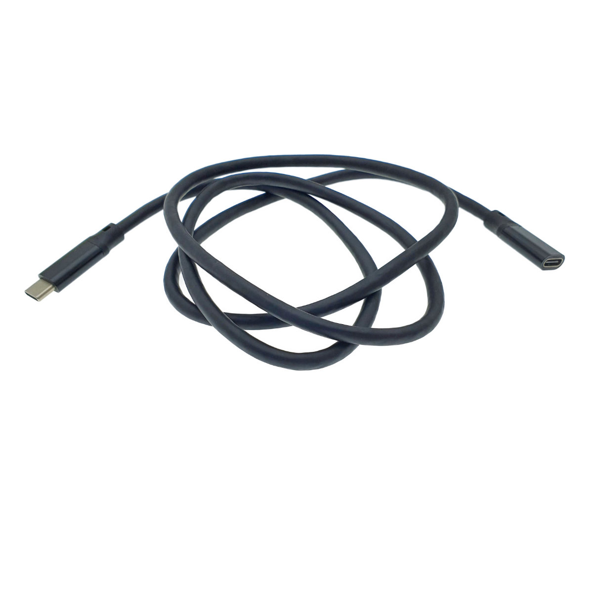 Cablu premium prelungitor USB 3.1 Gen 2 tip C tata la USB tip C mama, 100 cm, Revolution 106, PD, 20V 5A 100W, 10 Gbps, carcasa aluminiu, negru [3]