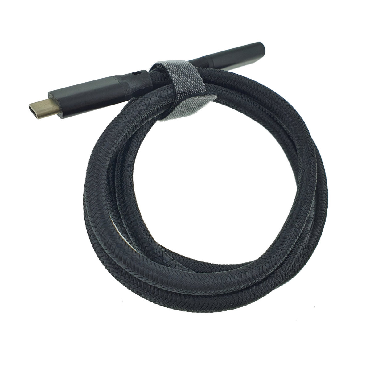 Cablu premium prelungitor USB-C mama la USB-C tata, USB 3.1 Gen2, viteza 10 Gbps, 1m, PD fast charge, cu invelis textil, negru [4]