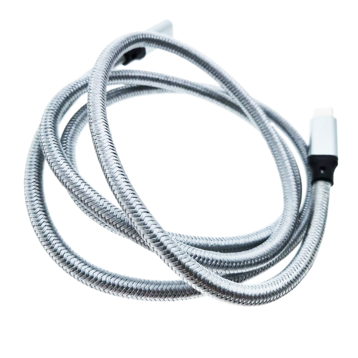 Cablu premium prelungitor USB Tip C mama la USB Tip C 3.1 tata, viteza 10 Gbps, 1m, cu invelis textil, gri [14]