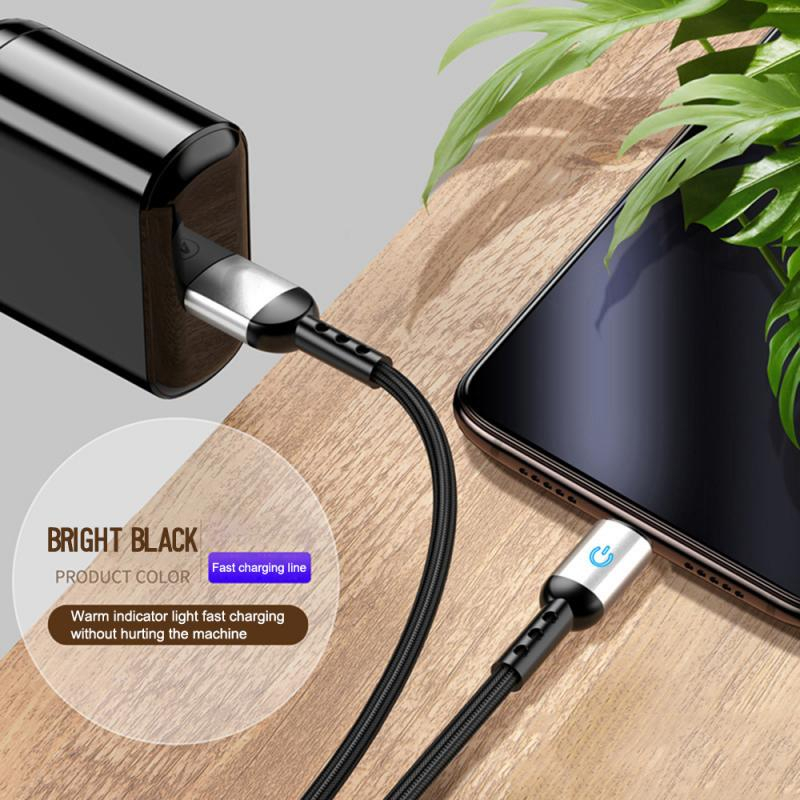 Cablu premium USB 2.0 tata la conector compatibil 8-pin Lightning tata , 3A, 1.2m, Fast Charging Bright Black, indicator Led, negru [16]