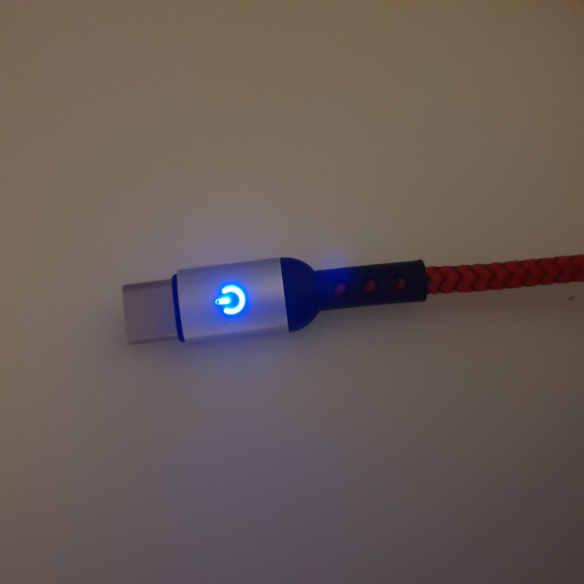 Cablu premium USB 2.0 tata la USB tip C tata , 3A, 1.2m, Fast Charging China Red, indicator Led, rosu cu negru [3]