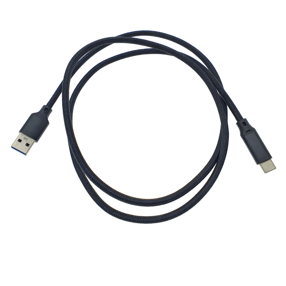 Cablu premium USB 3.0 tata la USB 3.0 tip C tata, 100 cm, Revolution 100, PD, 5A , 100W, invelis textil, carcasa aluminiu, negru [3]