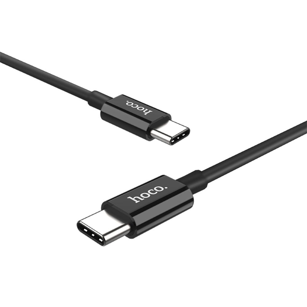 Cablu prevazut cu conectori USB tip C tata la USB tip C tata, Hoco X23 Skilled, 3A, lungime 1m, negru [2]