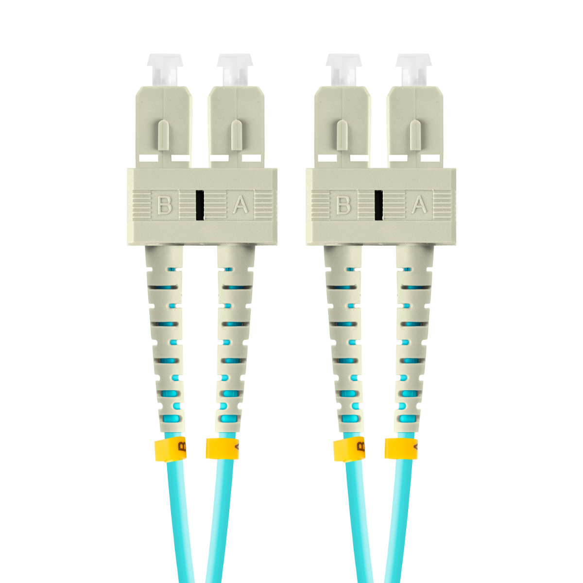 Cablu retea fibra optica cu lungime 1 m si conectori SC/UPC-SC/UPC, Lanberg Z43326, MM, DUPLEX 3.0MM OM3 50/125 LSZH, albastru [1]