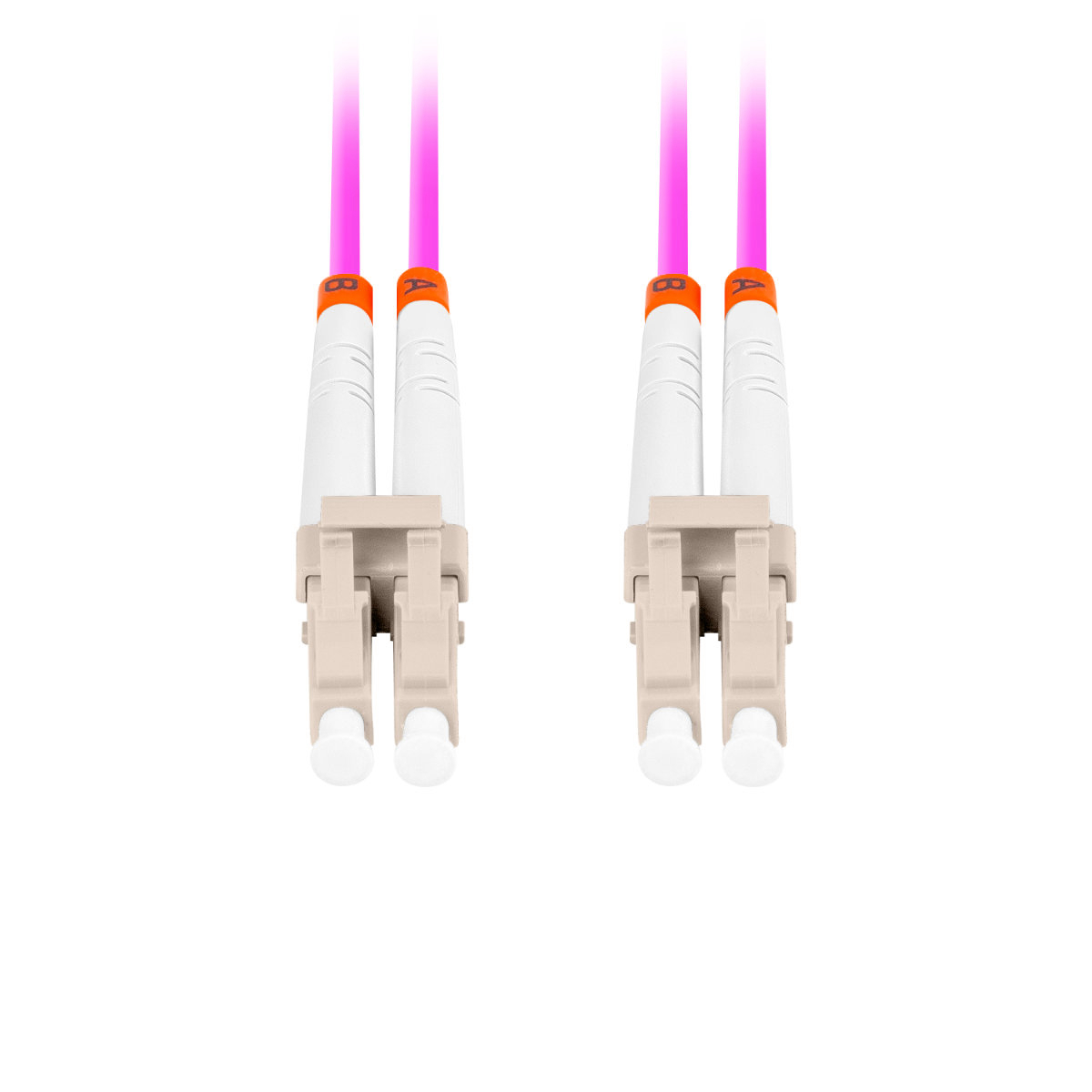 Cablu retea fibra optica cu lungime 2 m si conectori LC/UPC-LC/UPC, Lanberg Z43338, MM, DUPLEX 3.0MM OM4 50/125 LSZH, violet [5]