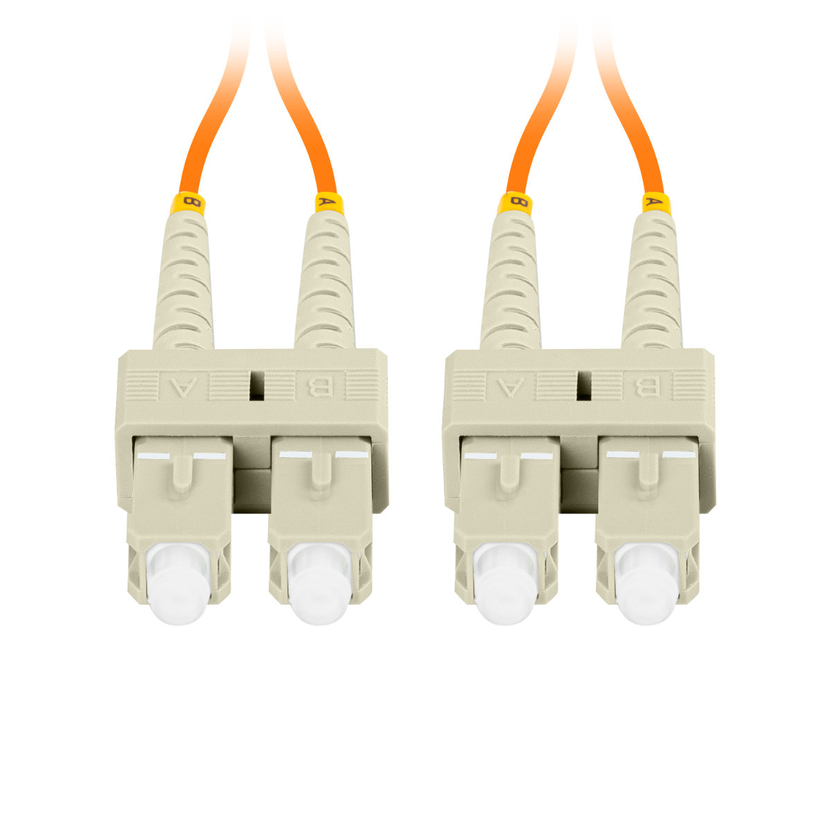 Cablu retea fibra optica cu lungime 2 m si conectori SC/UPC-SC/UPC, Lanberg Z43324, MM, DUPLEX 3.0MM OM2 50/125 LSZH, portocaliu [5]