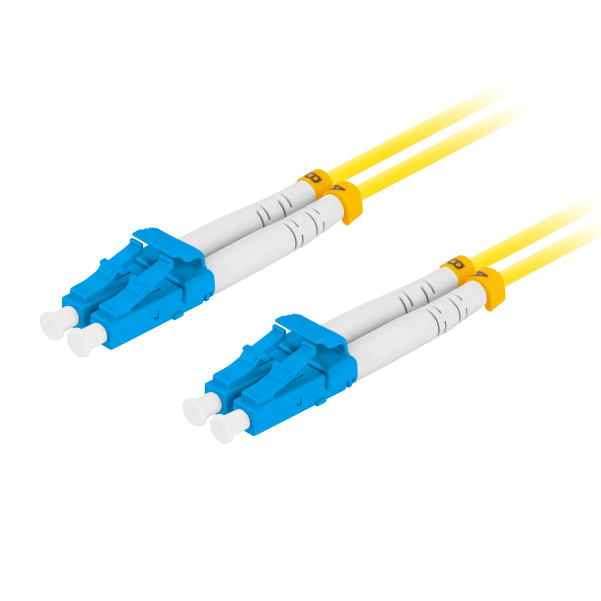 Cablu retea fibra optica cu lungime 3 m si conectori LC/UPC-LC/UPC, Lanberg Z43308, SM, DUPLEX 3.0MM G657A1 LSZH, galben [3]