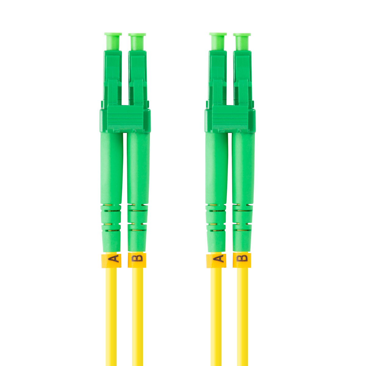 Cablu retea fibra optica cu lungime 5 m si conectori LC/APC-LC/APC, Lanberg Z43321, SM, DUPLEX 3.0MM G657A1 LSZH, galben [1]
