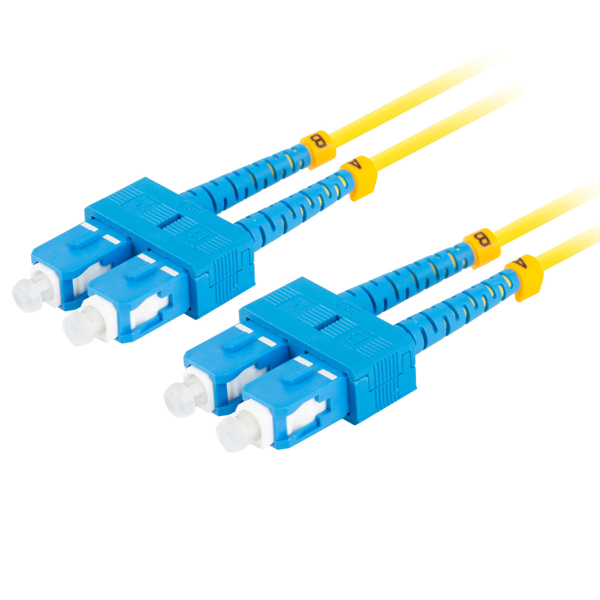 Cablu retea fibra optica cu lungime 5 m si conectori SC/UPC-SC/UPC, Lanberg Z43098, SM, DUPLEX 3.0MM G657A1 LSZH, galben [4]