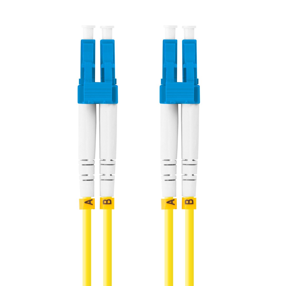 Cablu retea fibra optica, lungime 1 m si conectori LC/UPC-LC/UPC, Lanberg Z43306, SM, DUPLEX 3.0MM G657A1 LSZH, galben [1]