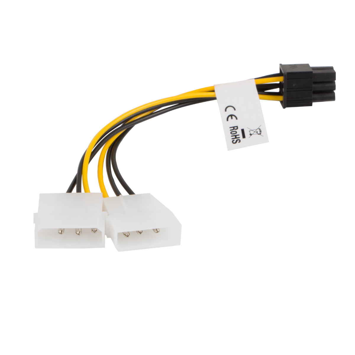 Cablu splitter in Y , Lanberg 41308, Molex 3-pin tata cu Molex 3-pin mama, la BTX cu 6 pini, 15 cm [6]