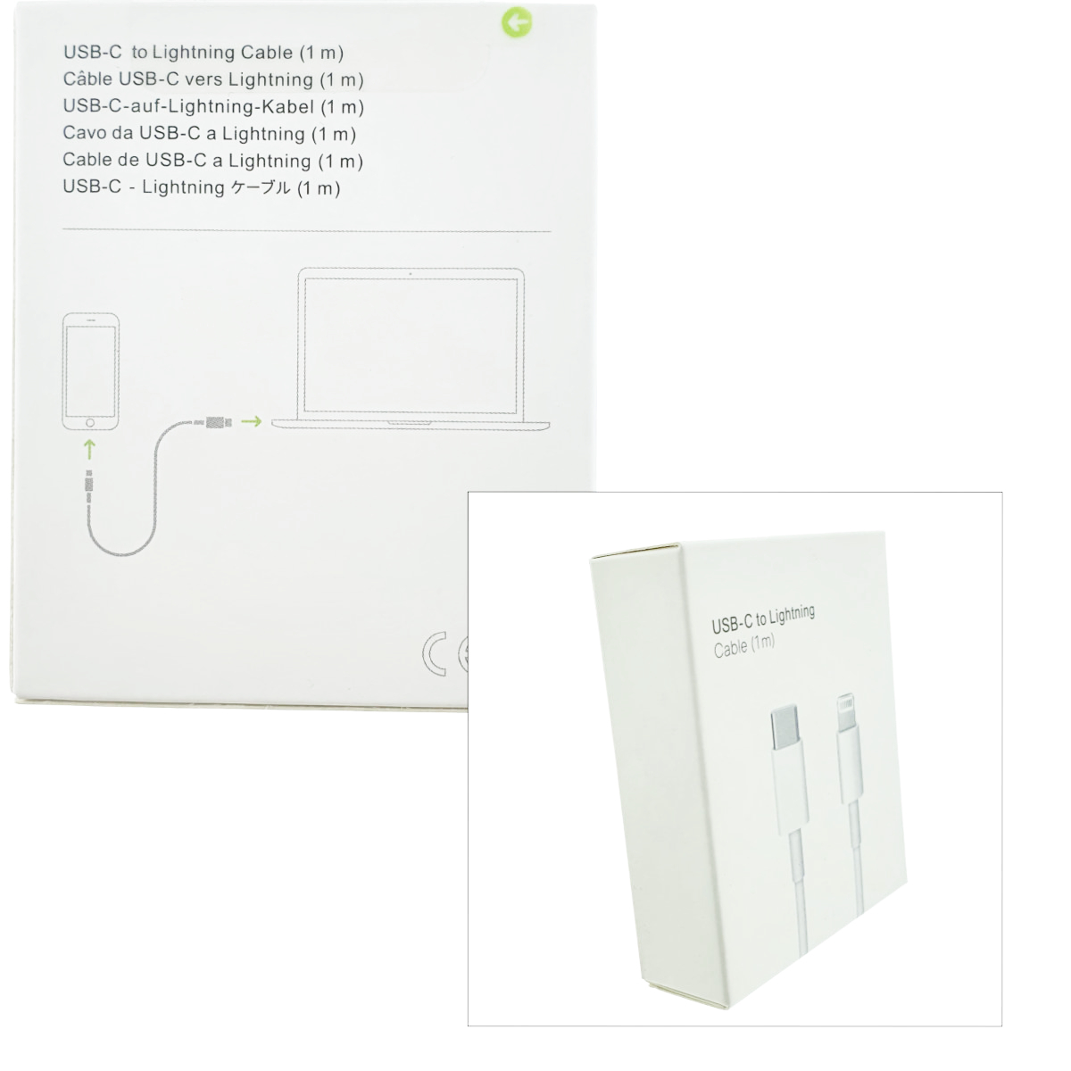 Cablu tip Lightning la USB-C, pentru dispozitive Apple, A1703, 1m, alb, in blister [5]
