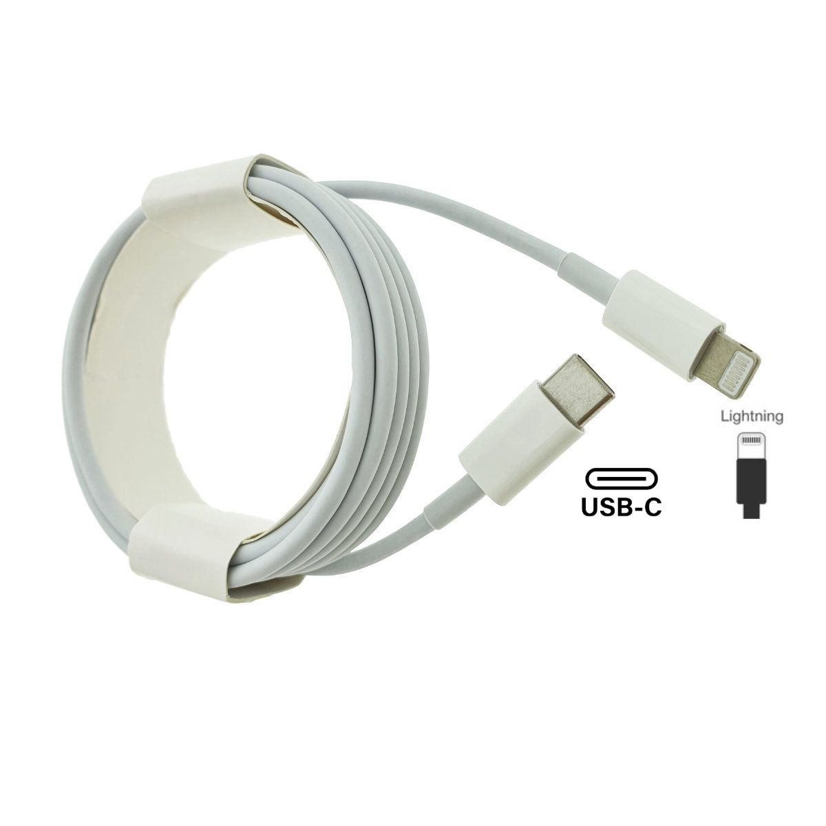 Cablu tip Lightning la USB-C, pentru dispozitive Apple, A1703, 2m, alb, in blister [3]