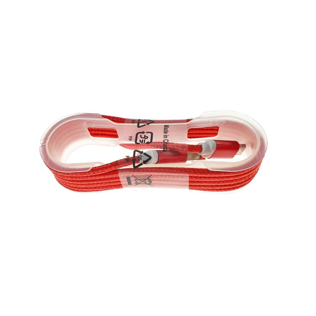 Cablu USB 2.0 la microUSB,invelis textil,130cm, rosu, CTM-R-02 [5]
