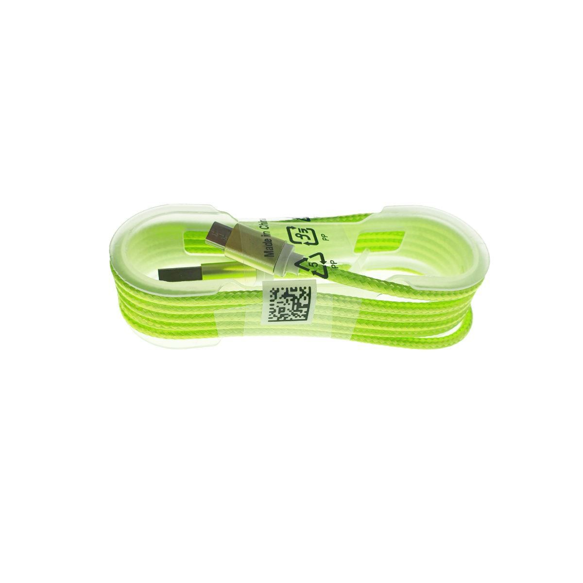 Cablu USB 2.0 la microUSB, invelis textil,130cm, verde fluorescent, CTM-G-02 [7]