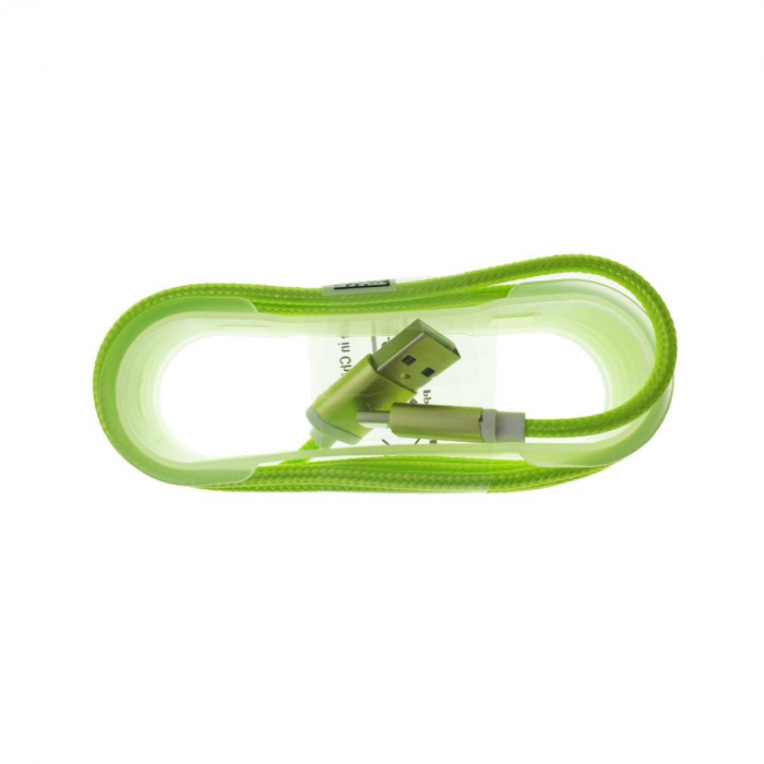 Cablu USB 2.0 la USB tip C, invelis textil, 120cm, verde, CTTC01G [4]
