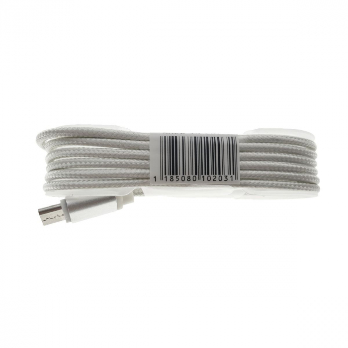 Cablu USB 2.0 la USB tip C, invelis textil,140cm,alb,CTTC01W [2]