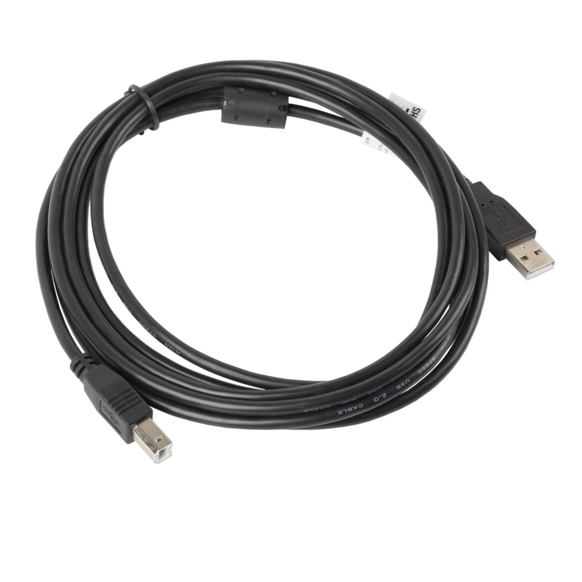 Cablu USB 2.0 pentru imprimanta, Lanberg 41350, lungime 3 m, cu miez de ferita, USB-A tata la USB-B tata, negru [3]