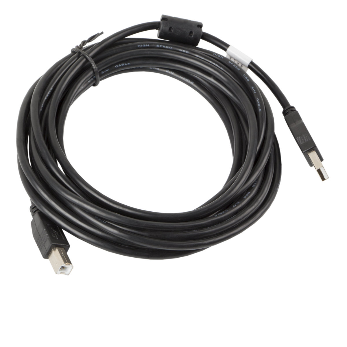 Cablu USB 2.0 pentru imprimanta, Lanberg 41351, lungime 5 m, cu miez de ferita, USB-A tata la USB-B tata, negru [1]