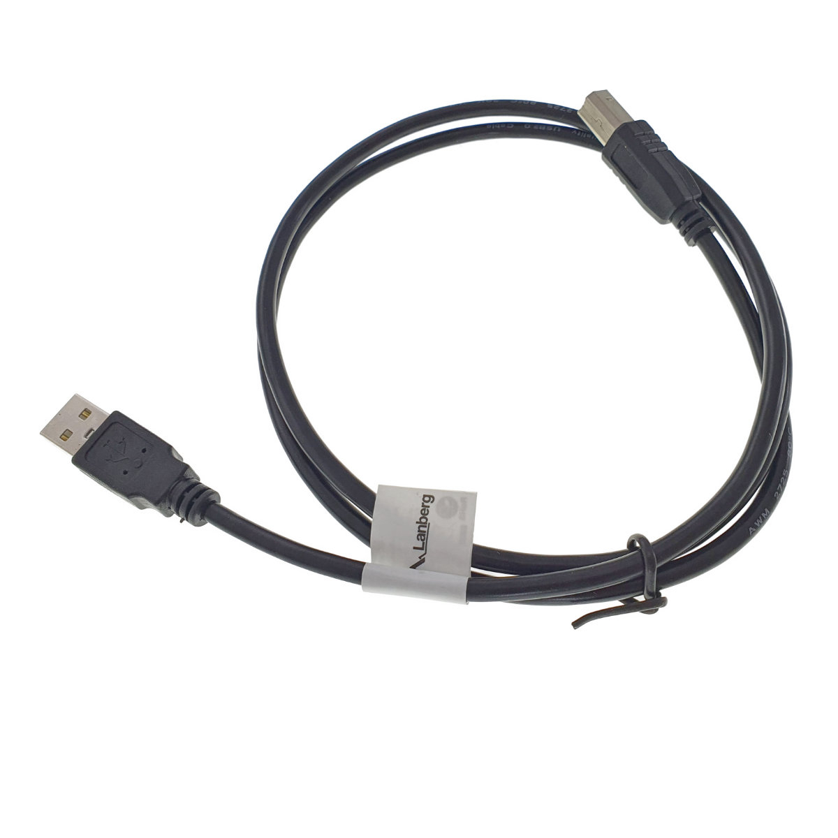 Cablu USB 2.0 pentru imprimanta, Lanberg 42866, lungime 100 cm, USB-A tata la USB-B tata, negru [6]
