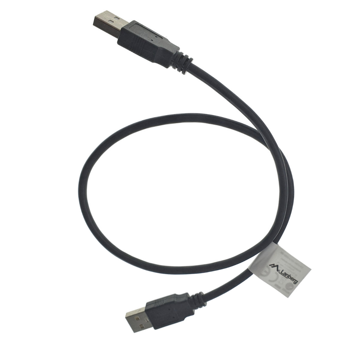 Cablu USB 2.0 tata la USB 2.0 tata, Lanberg 42774, lungime 50cm, negru [2]