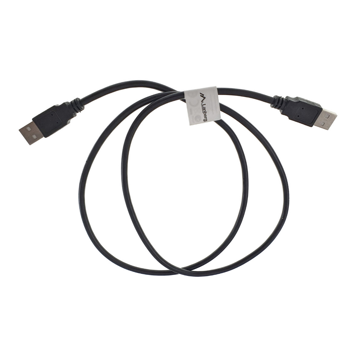 Cablu USB 2.0 tata la USB2.0 tata, Lanberg 42772, lungime 100 cm, negru [9]