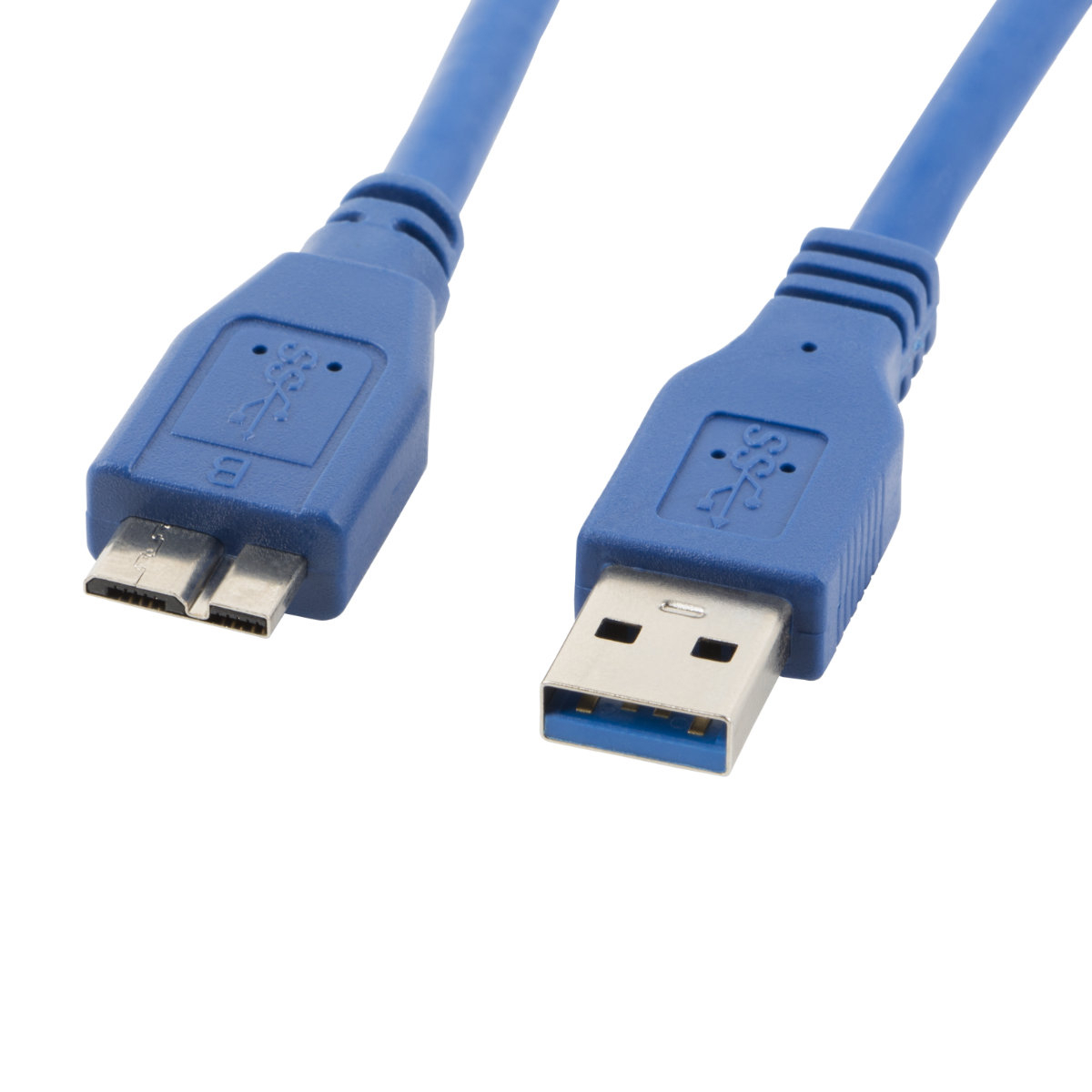 Cablu USB 3.0 tata la Micro USB 3.0 tip B tata, Lanberg 41383, 5Gb/s, lungime 1.8 m, albastru [5]