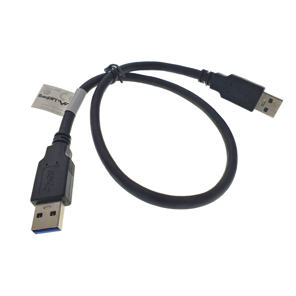 Cablu USB 3.0 tata la USB 3.0 tata, Lanberg 42777, lungime 50 cm, negru [8]
