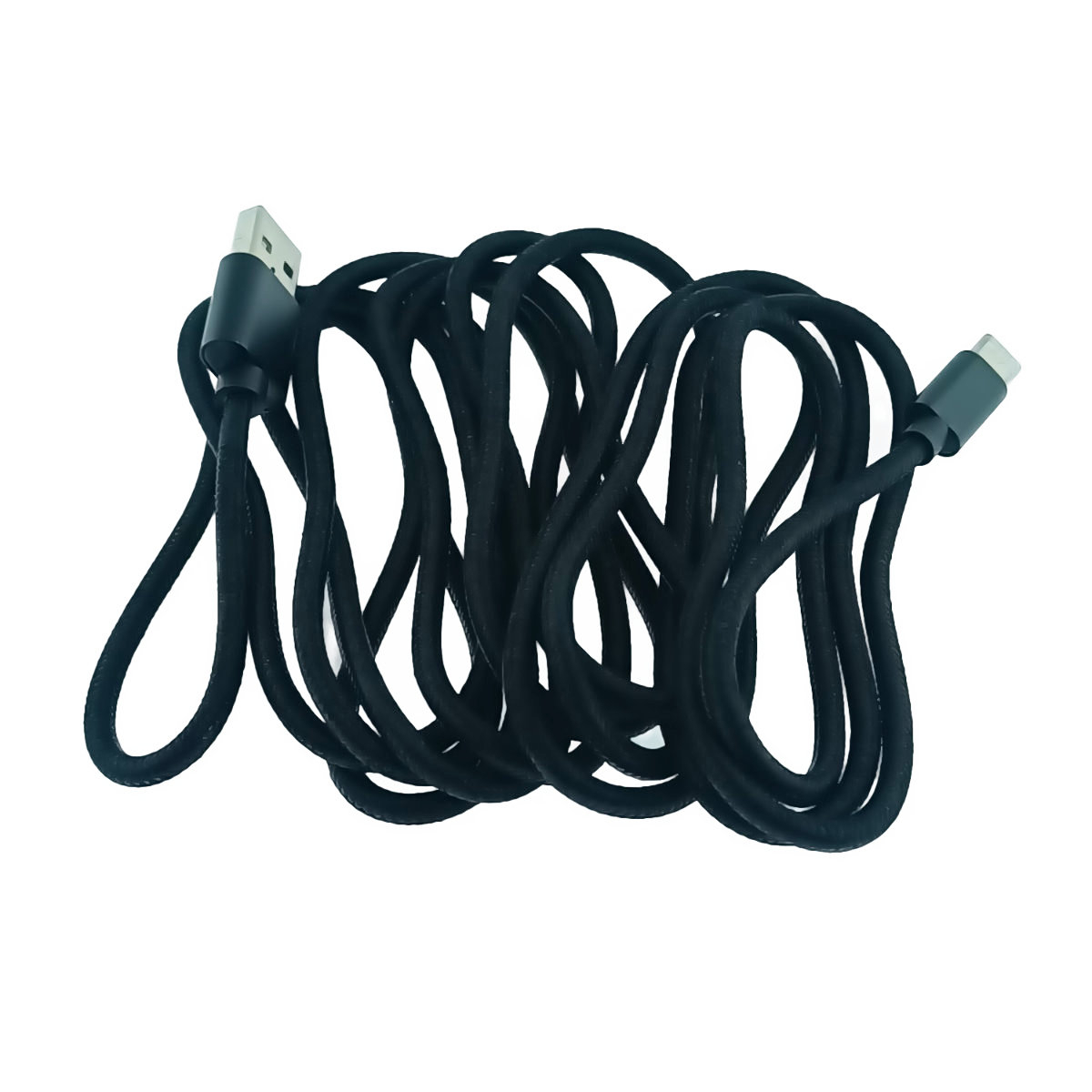 Cablu USB la USB tip C, 3 metri lungime, compatibil FastCharge, QuickCharge, SuperCharge si PD, invelis nailon impletit, negru [5]