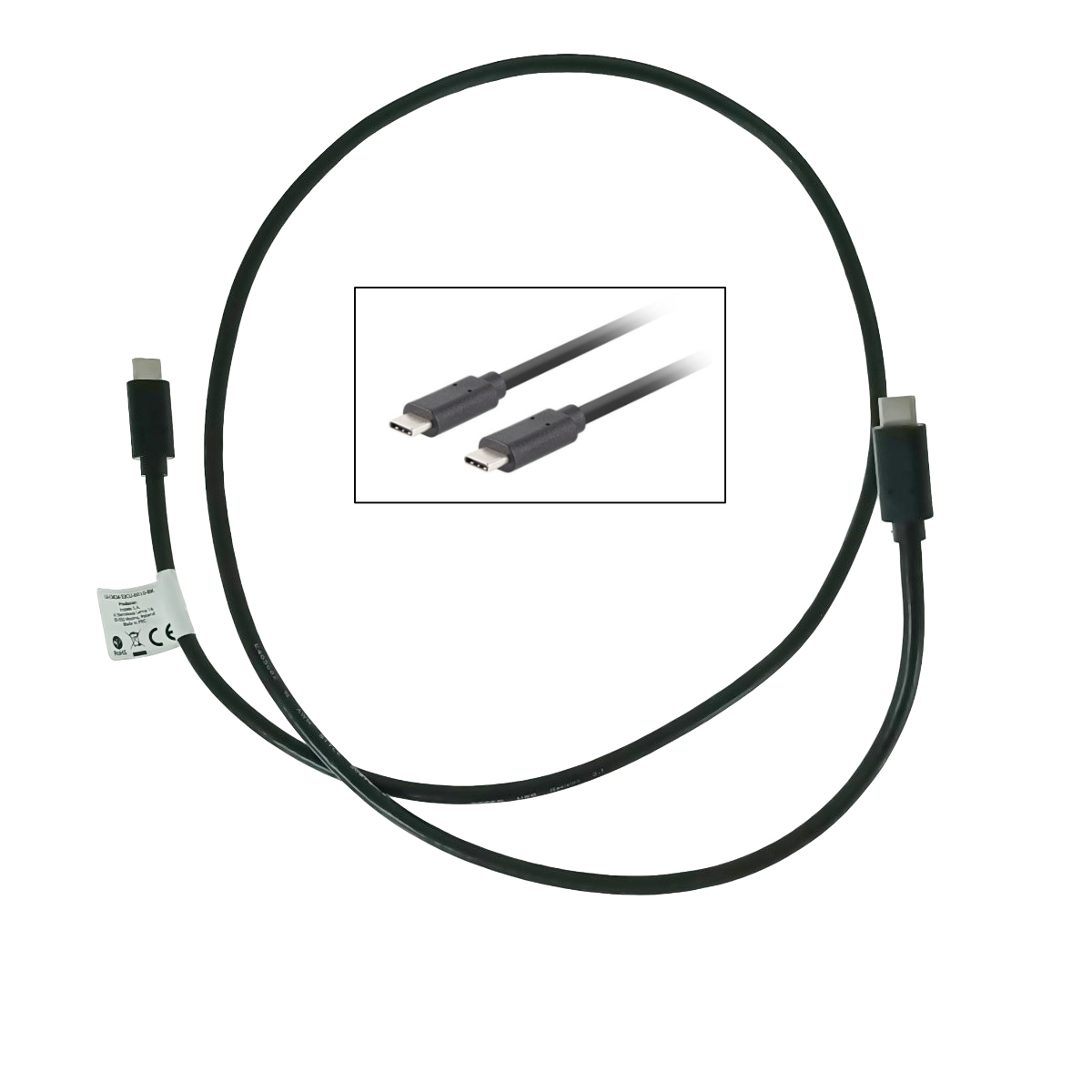 Cablu USB-C 3.1 gen.2 tata-tata, Lanberg 43692, Quick Charge 4.0, Power Delivery 3.0, 10GB/S, PD 100W, 100cm, negru [3]