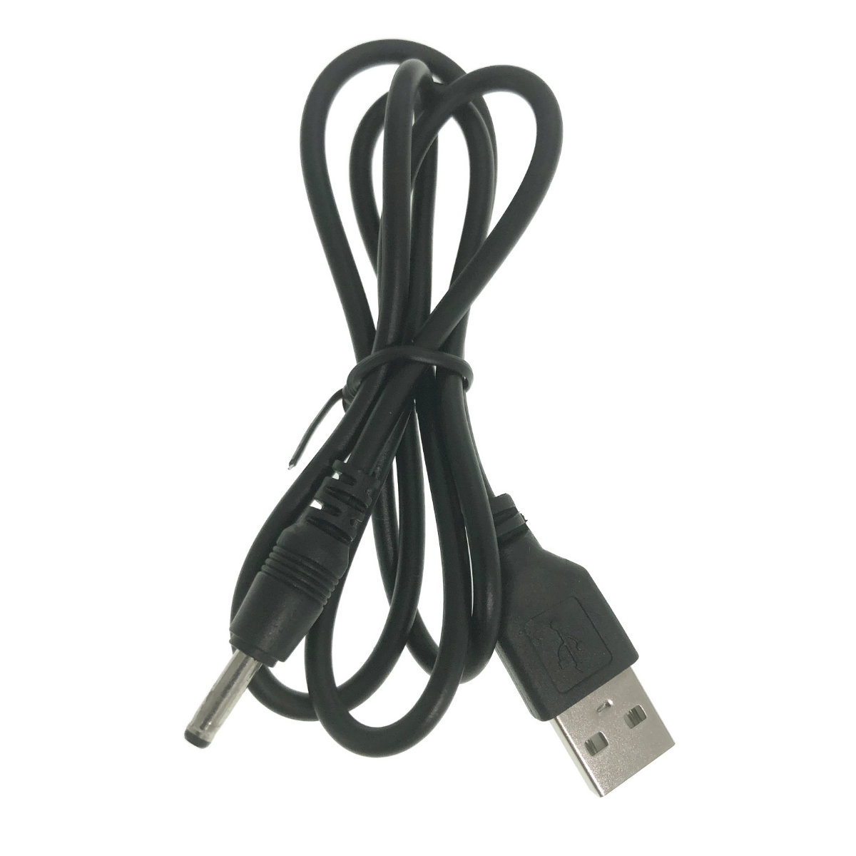 Cablu USB de alimentare 5V la conector DC 3.5 mm x 1.35 mm, lungime 75 cm, negru [6]