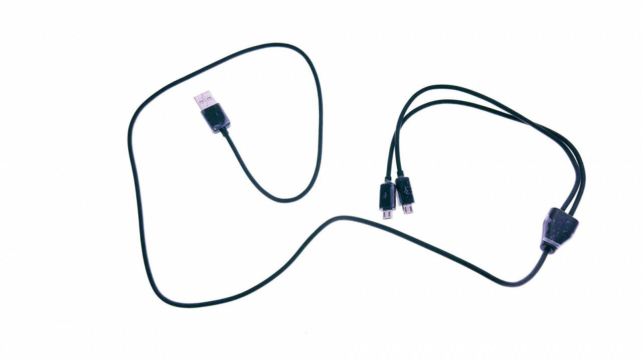 Cablu USB la 2 x microUSB, 1m Black, [5]