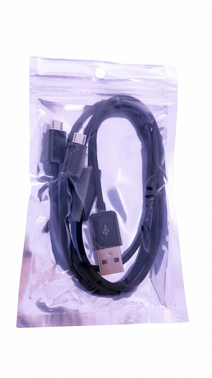 Cablu USB la 2 x microUSB, 1m Black, [8]