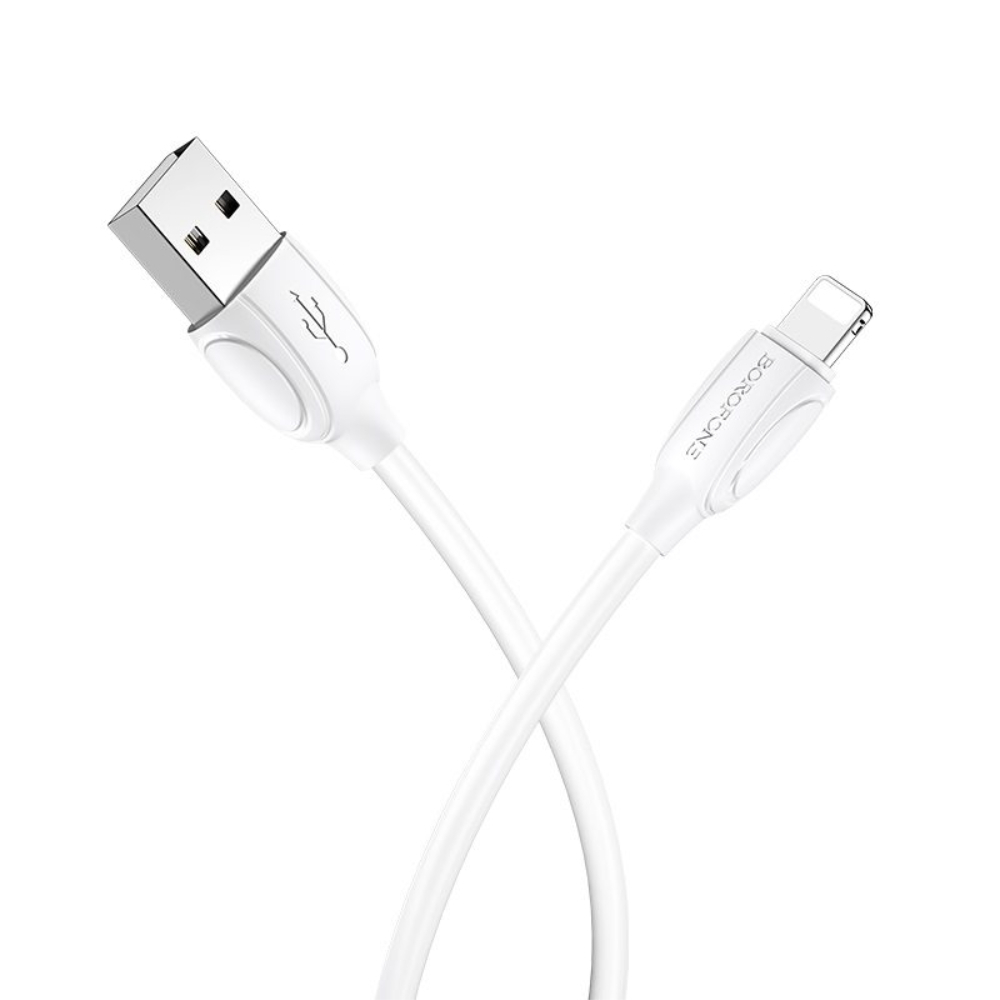 Cablu USB tata si conector compatibil lightning tata, Borofone BX19 Benefit, lungime 1m, alb [8]
