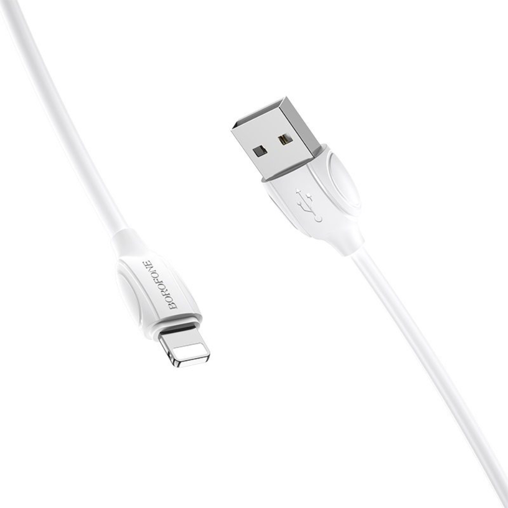 Cablu USB tata si conector compatibil lightning tata, Borofone BX19 Benefit, lungime 1m, alb [9]
