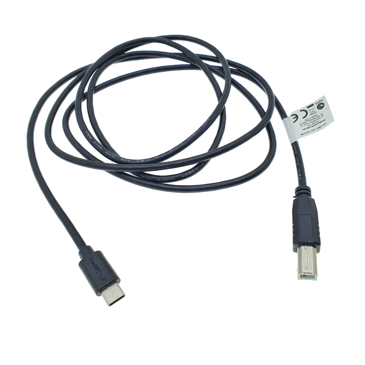Cablu USB tip C imprimanta USB 2.0, 1.8 m, Lanberg 42977, USB B la USB-C, negru [7]