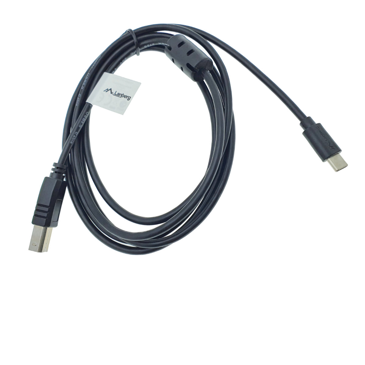 Cablu USB tip C imprimanta USB 2.0, 1.8 m, Lanberg 42979, USB B la USB-C, cu miez de ferita, negru [5]