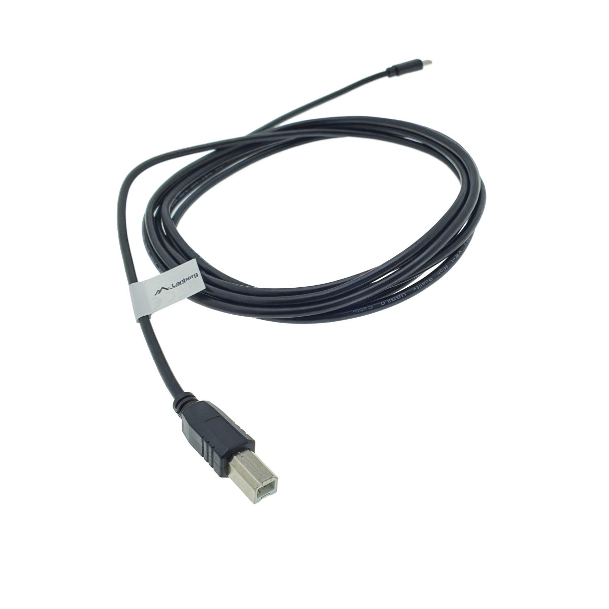 Cablu USB tip C imprimanta USB 2.0, 3 m, Lanberg 42978, USB B la USB-C, negru [2]