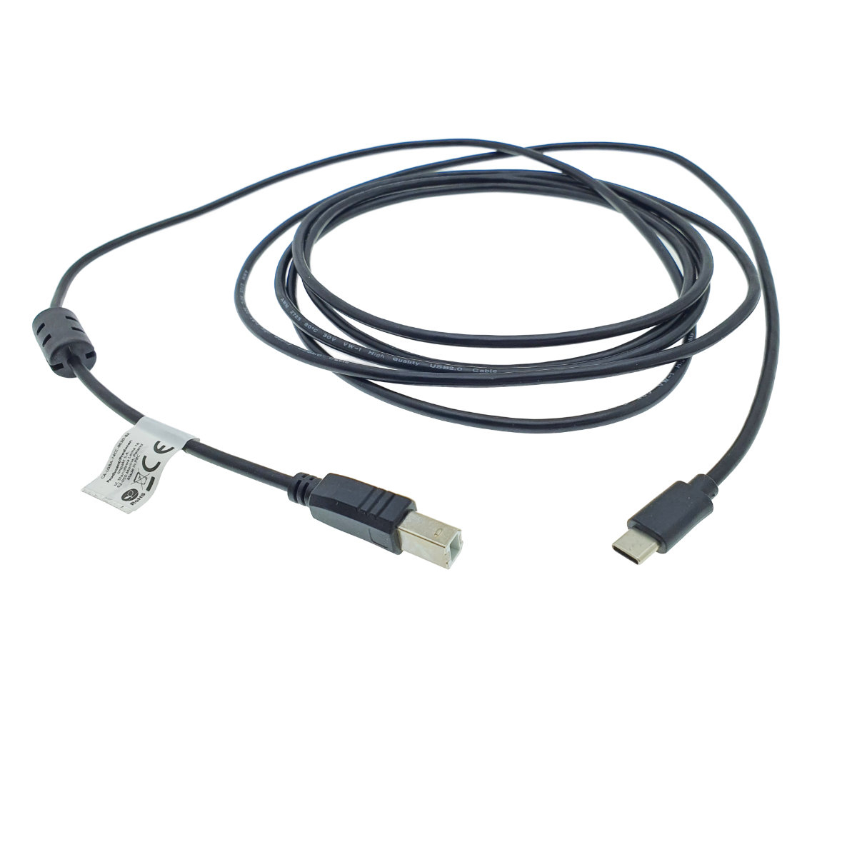 Cablu USB tip C imprimanta USB 2.0, 3 m, Lanberg 42980, USB B la USB-C, cu miez de ferita, negru [9]