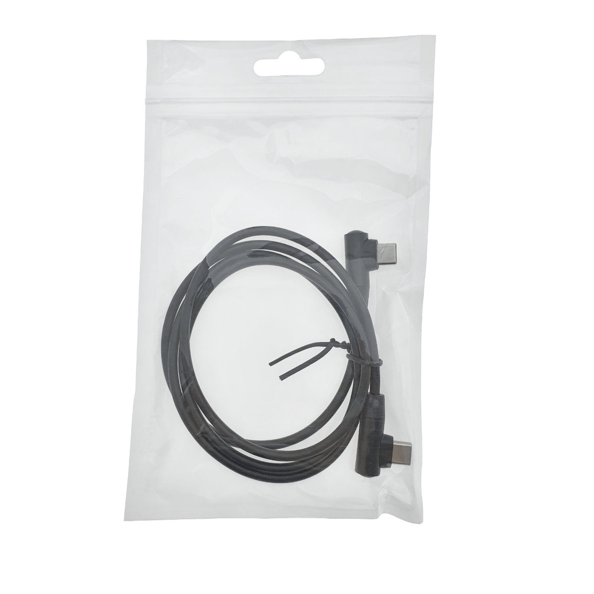 Cablu USB tip C tata la USB tip C tata, in unghi de 90 grade la ambele capete, 100 cm, Revolution 112, interfata USB 2.0, carcasa aluminiu, negru [10]