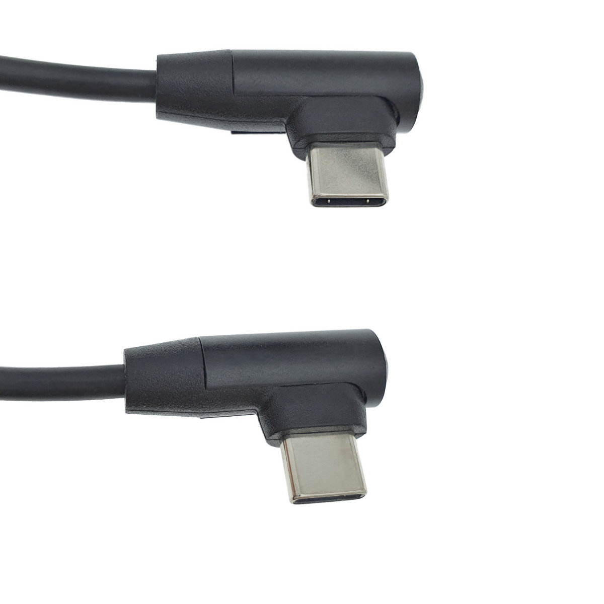 Cablu USB tip C tata la USB tip C tata, in unghi de 90 grade la ambele capete, 100 cm, Revolution 112, interfata USB 2.0, carcasa aluminiu, negru [9]