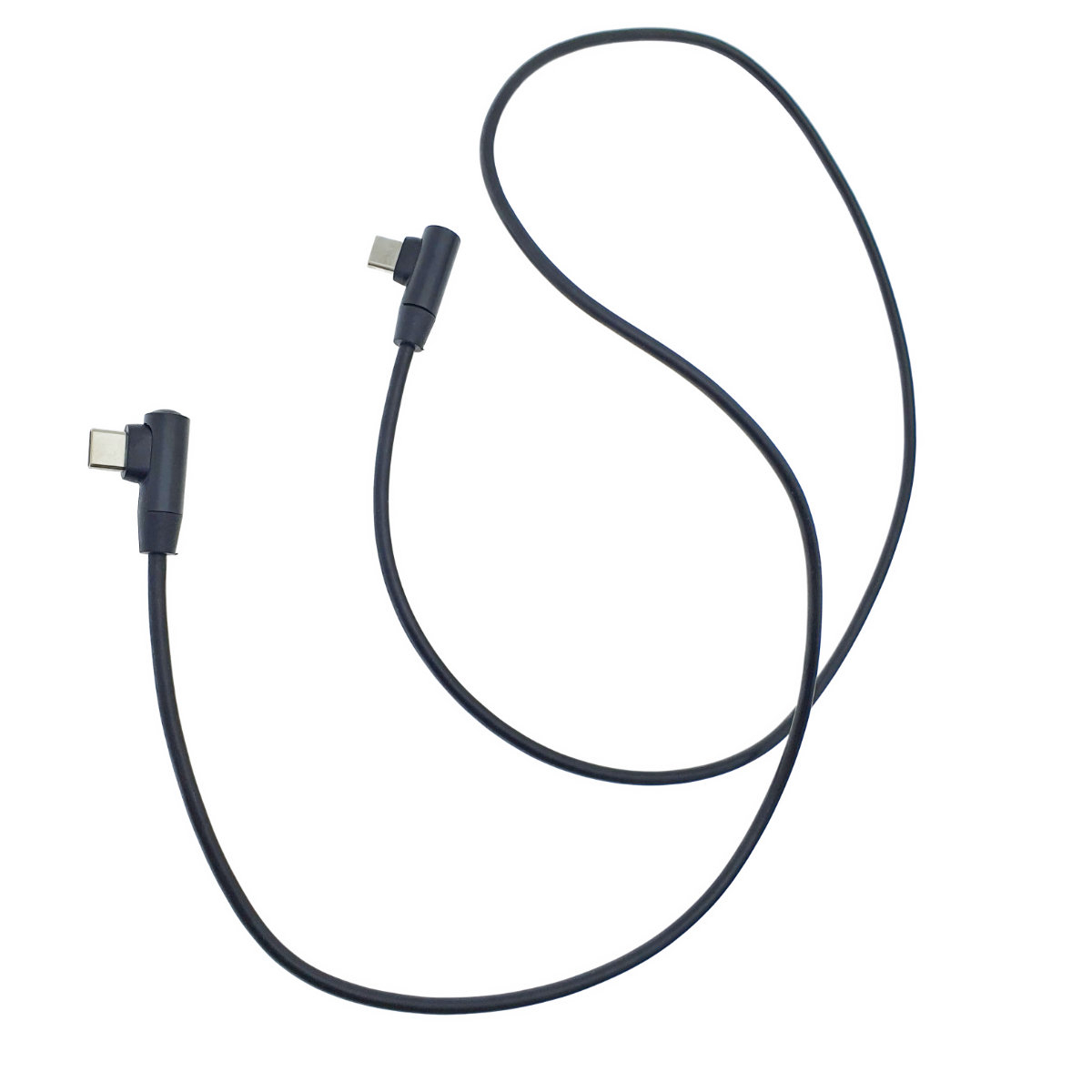 Cablu USB tip C tata la USB tip C tata, in unghi de 90 grade la ambele capete, 100 cm, Revolution 112, interfata USB 2.0, carcasa aluminiu, negru [6]