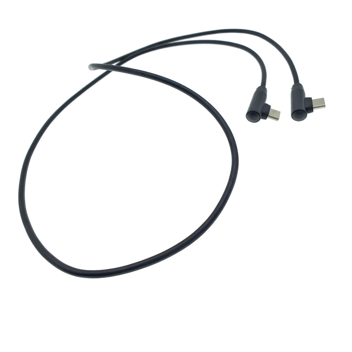 Cablu USB tip C tata la USB tip C tata, in unghi de 90 grade la ambele capete, 100 cm, Revolution 112, interfata USB 2.0, carcasa aluminiu, negru [8]