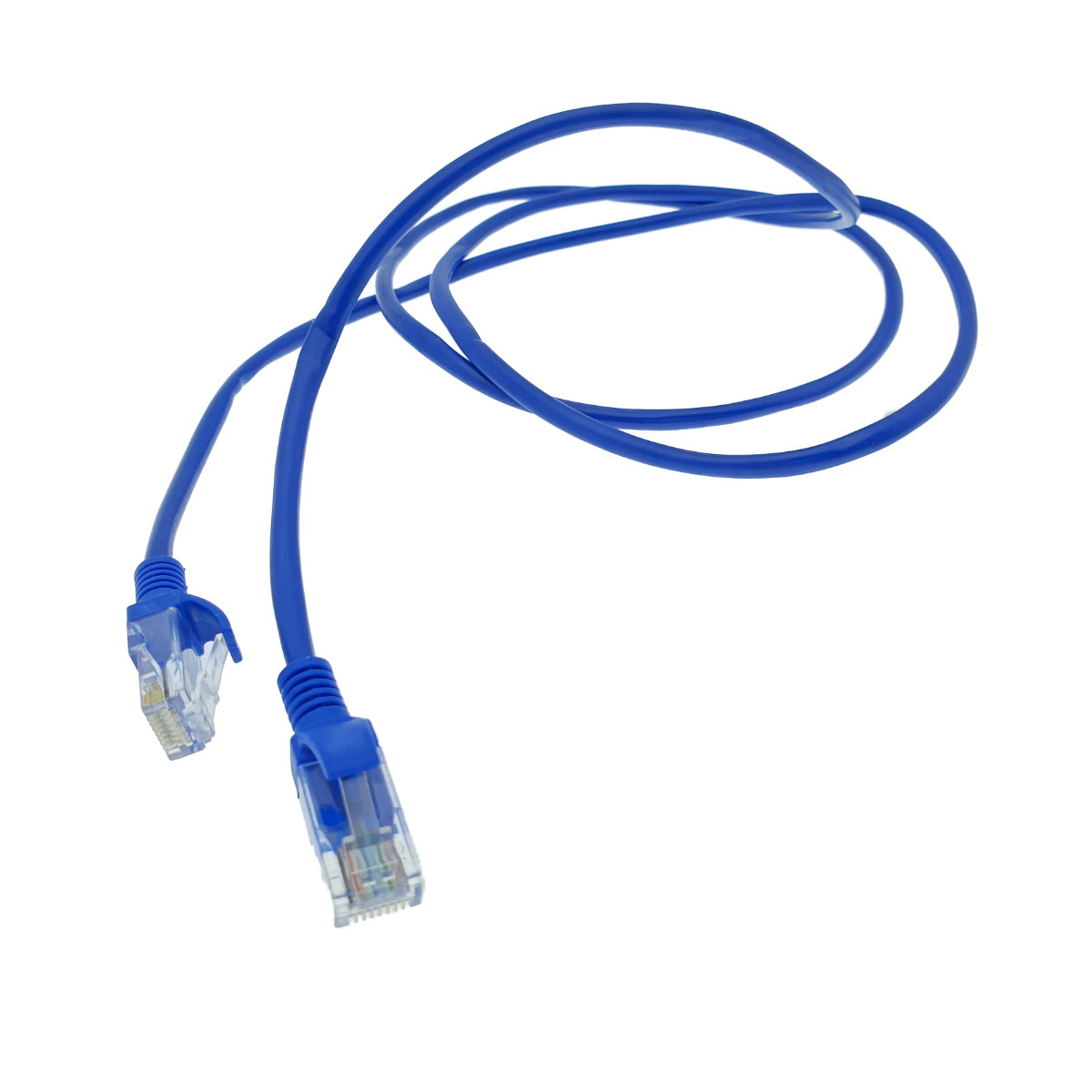 Cablu UTP cat 5e, mufat 2xRJ45, lungime 1.5 m, AWG 26, 100 MHz, de legatura retea, ethernet, albastru [7]