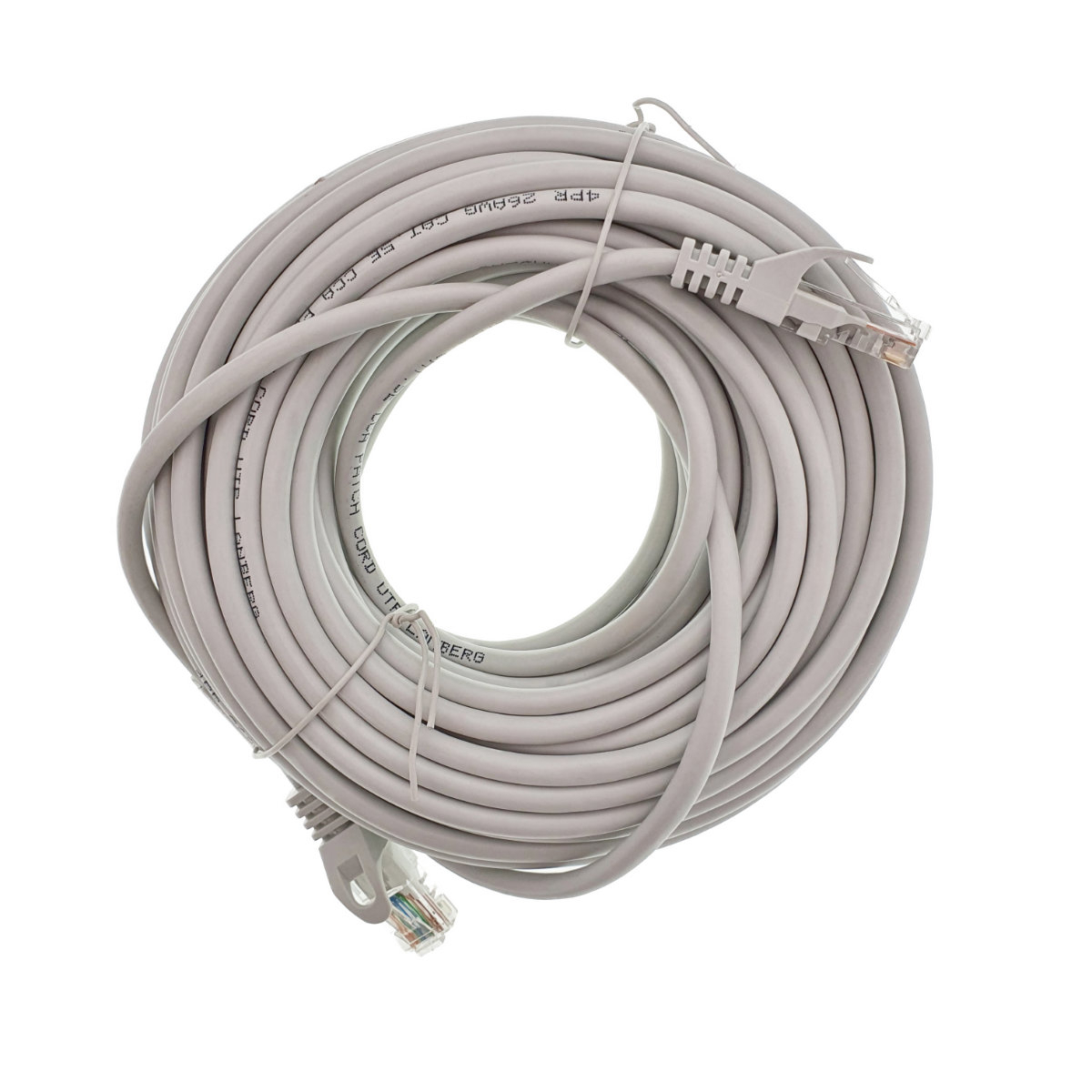 Cablu UTP, Lanberg 40448, cat 5e, lungime 15m, mufat 2xRJ45 AWG 26, 100 MHz, de legatura retea, ethernet, gri [10]