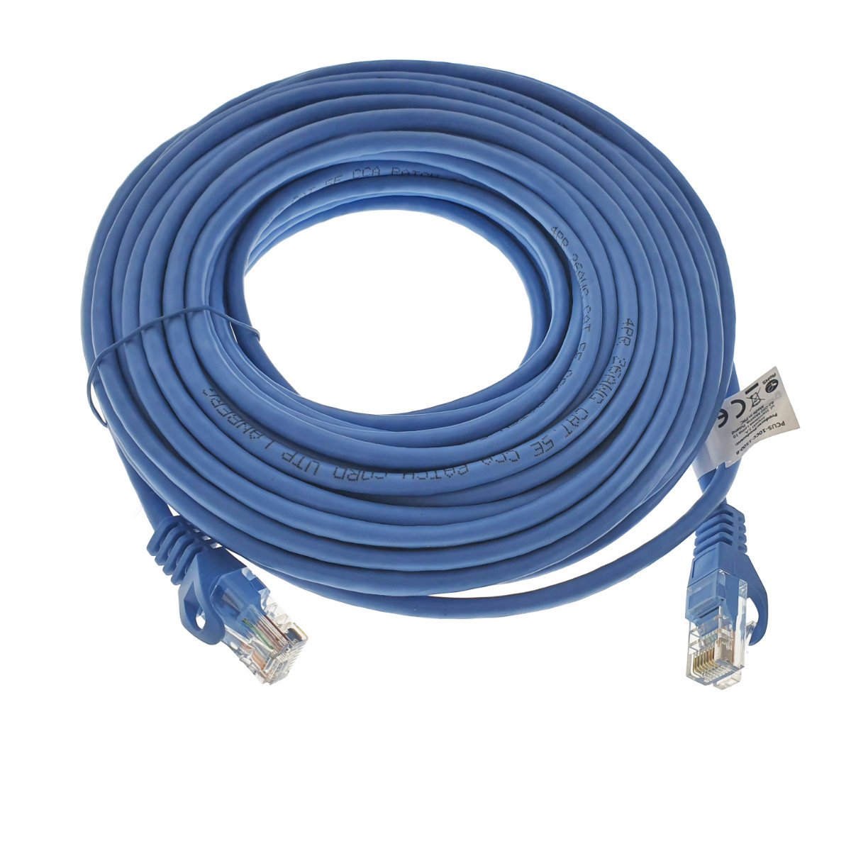 Cablu UTP, Lanberg 40458, cat.5e, mufat 2xRJ45, lungime 15m, AWG 26, 100 MHz, de legatura retea, ethernet, albastru [2]
