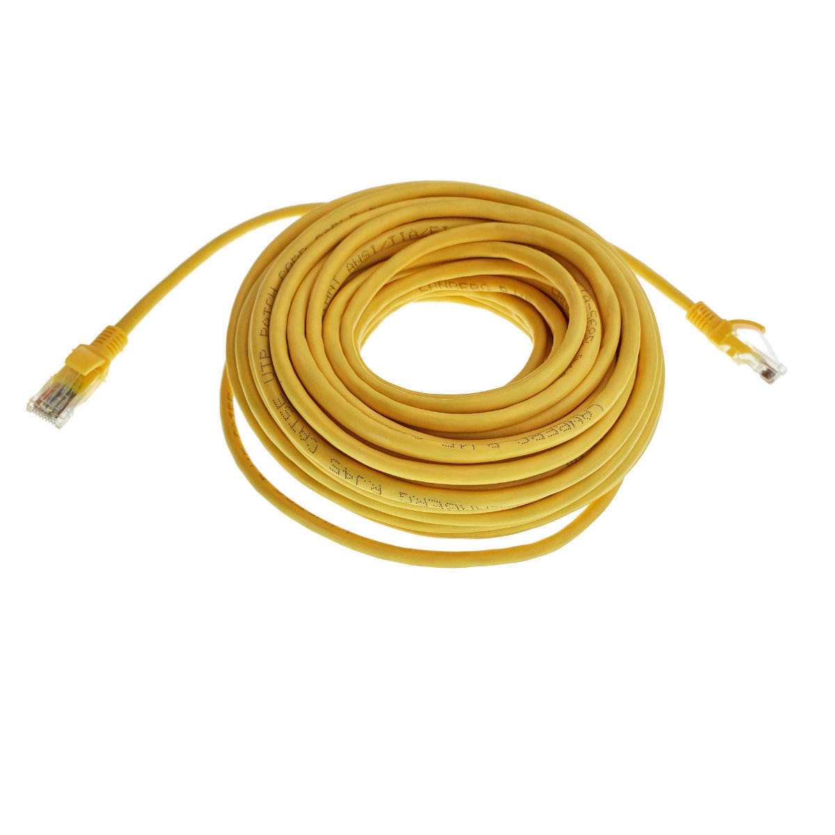 Cablu UTP, Lanberg 40468, cat 5e, lungime 15m, mufat 2xRJ45 AWG 26, 100 MHz, de legatura retea, ethernet, galben [6]